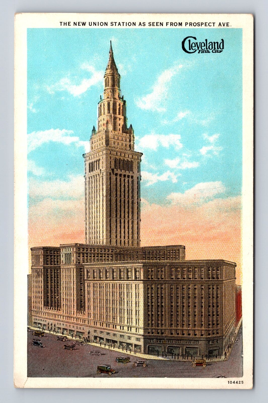 Cleveland OH-Ohio, New Union Station, Advertisement, Antique, Vintage Postcard
