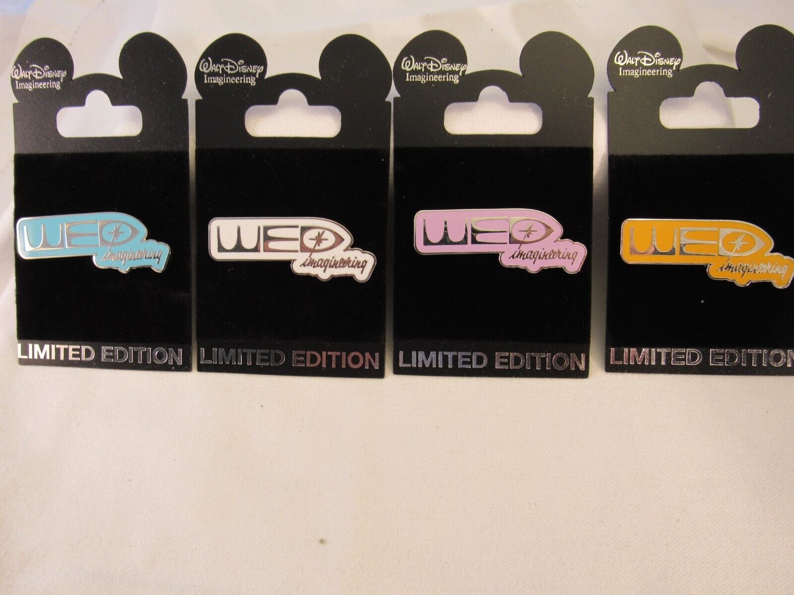 WDI Walt Disney Imagineering WED Pins - Colors (4), LE 300