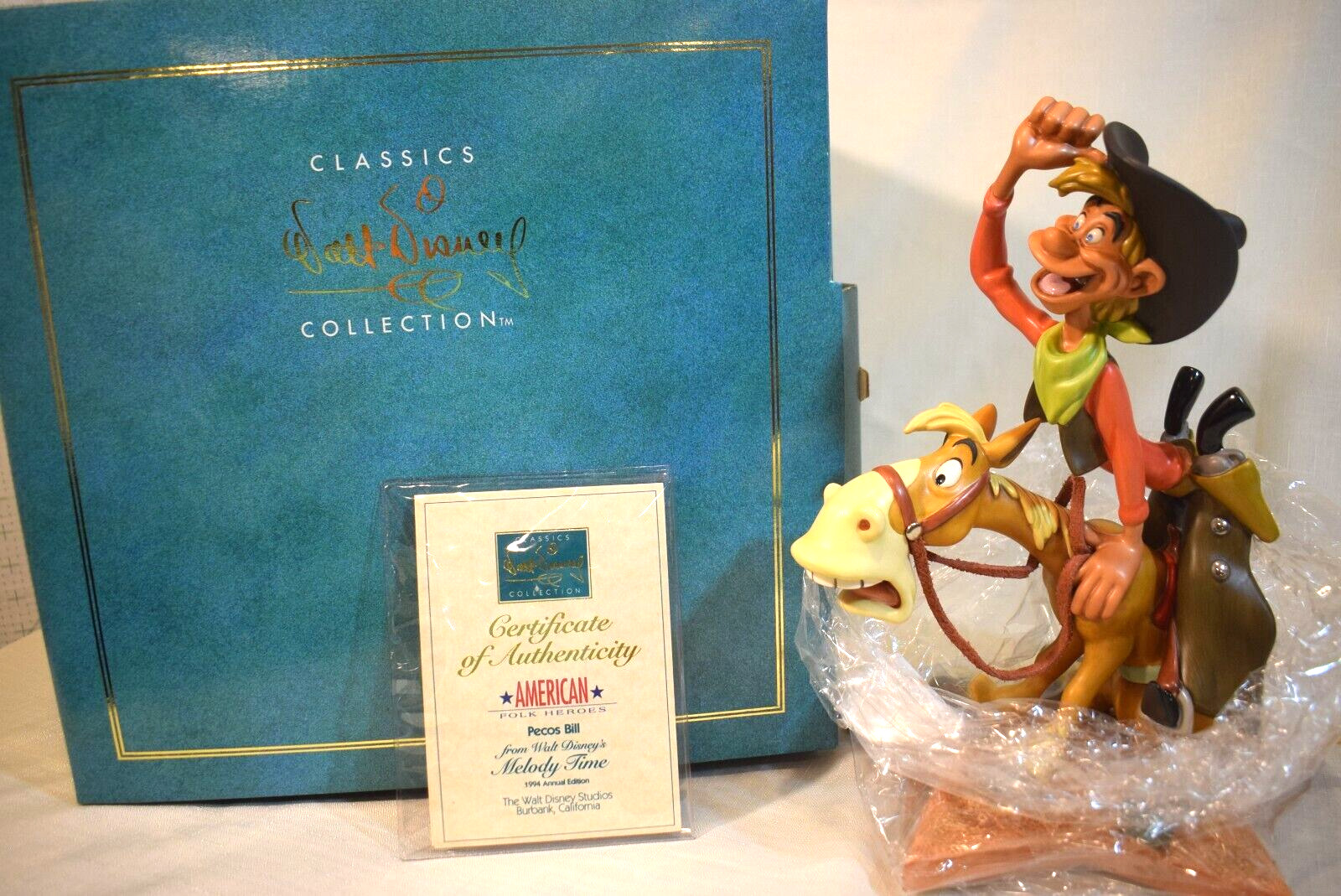 WDCC Disney  Melody Time PECOS BILL & WIDOWMAKER 1994 Figurine  (b823DE)