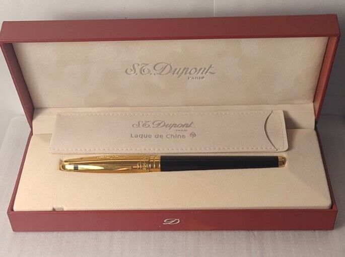 Vintage 159/1500 S.T. Dupont Napoleon Olympio Fountain Pen Gold Plated 