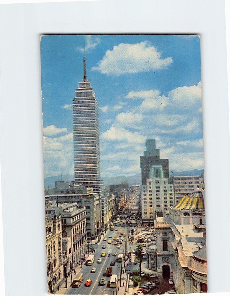 Postcard Torre Latino Vista Panoramica Mexico City Mexico