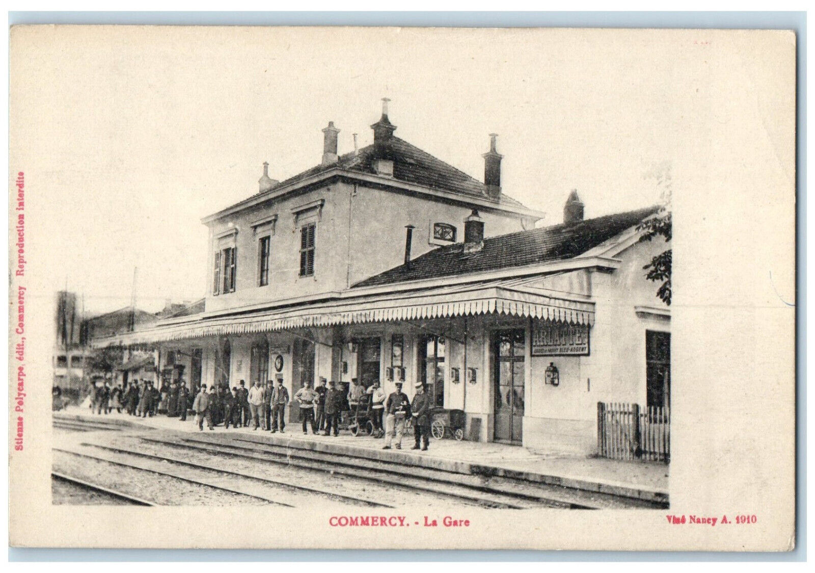 c1910 Commercy The Train Station Meuse Grand Est France Unposted Postcard