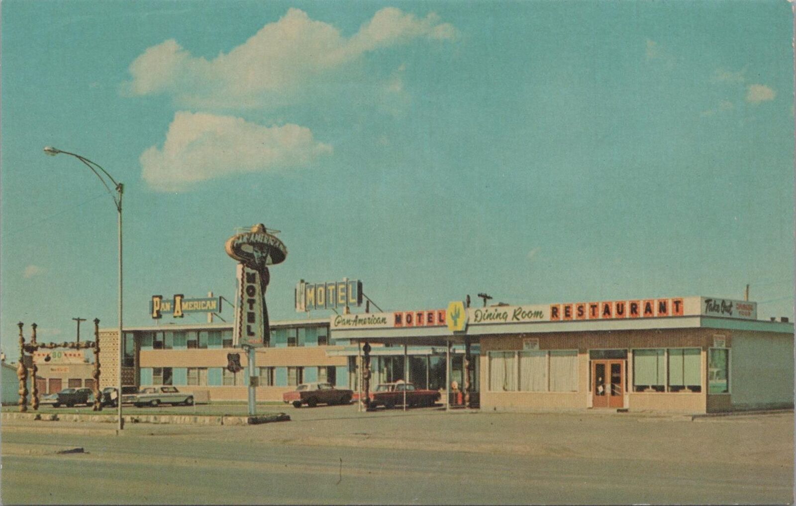 Postcard Pan American Motel Edmonton Alberta Canada 
