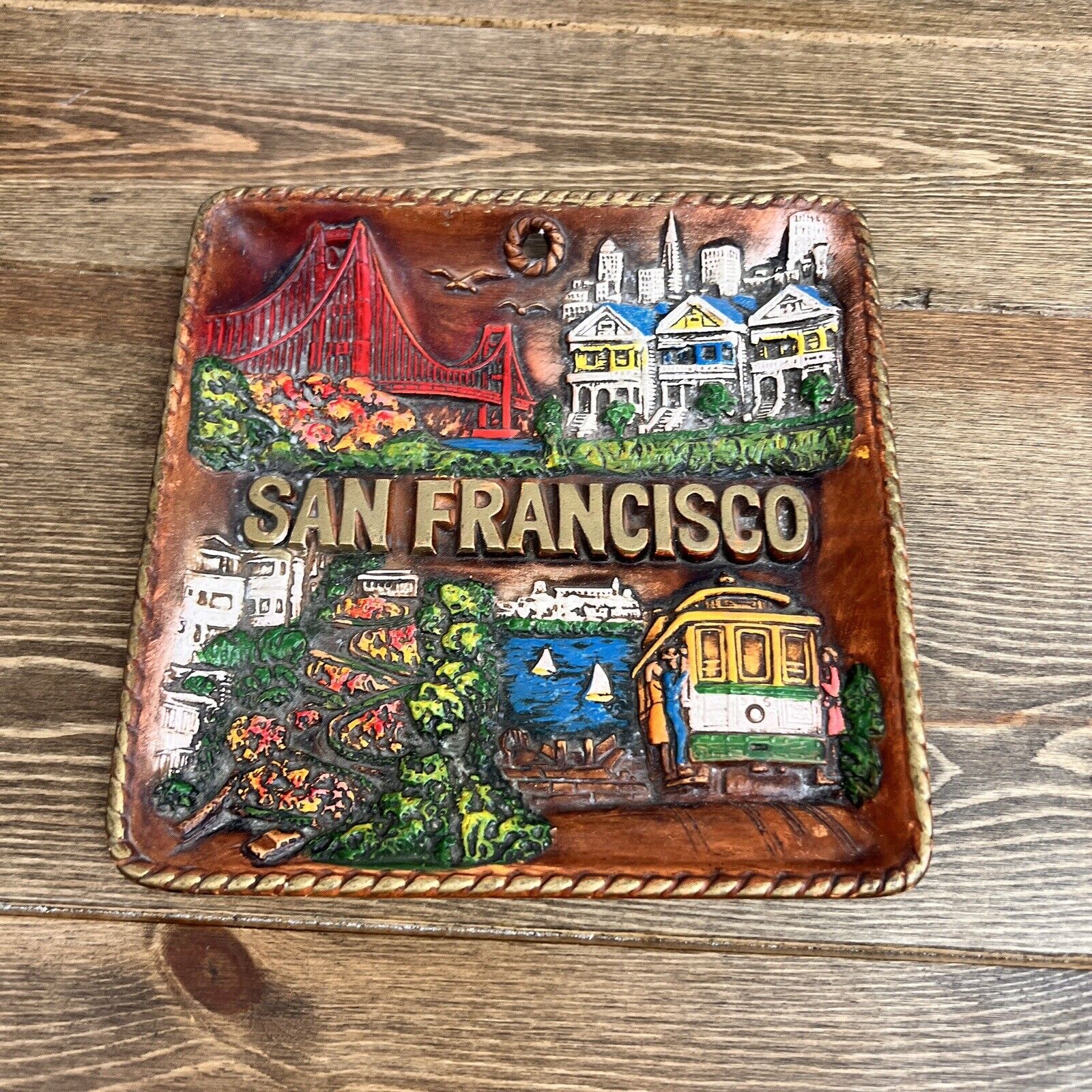 Vintage San Francisco SNCO 3D Souvenir Wall Plate