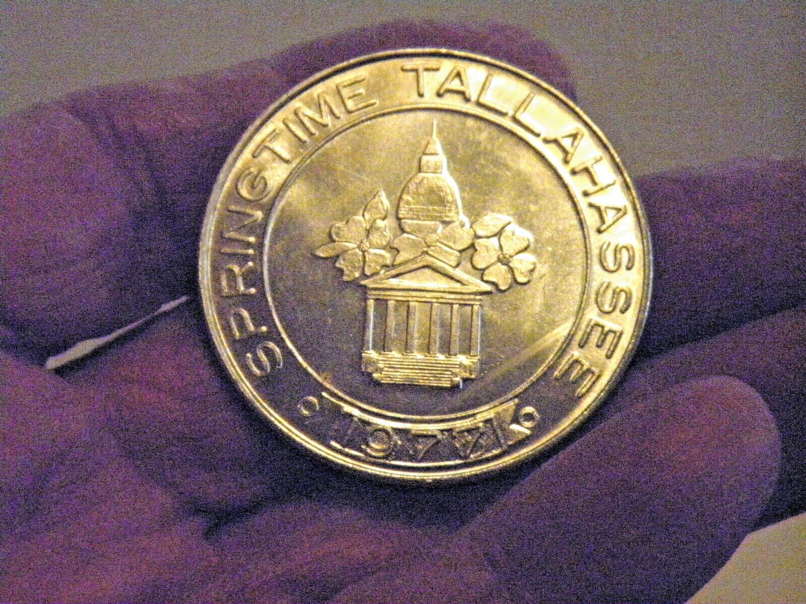 1977 - Springtime Tallahassee & Florida State Seal - Souvenir Coin VINTAGE RARE