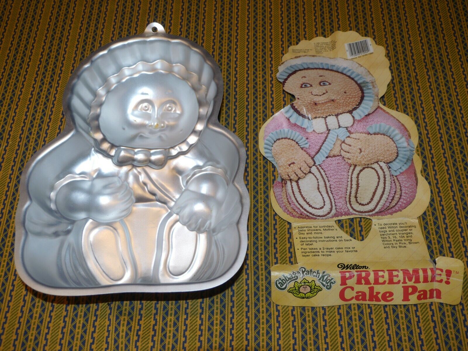 1985 WILTON Preemie CABBAGE PATCH KIDS CAKE PAN 2105-1990 Vtg Baby Baking Mold