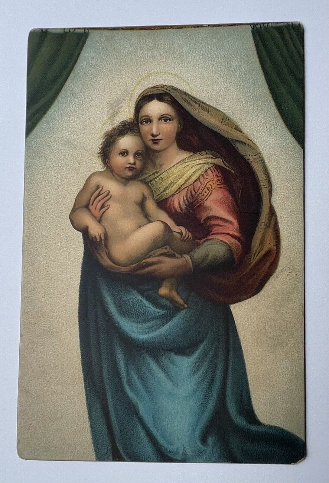 1907 Stengel & Co Dresden Madonna Mary & Child Jesus Vintage Postcard