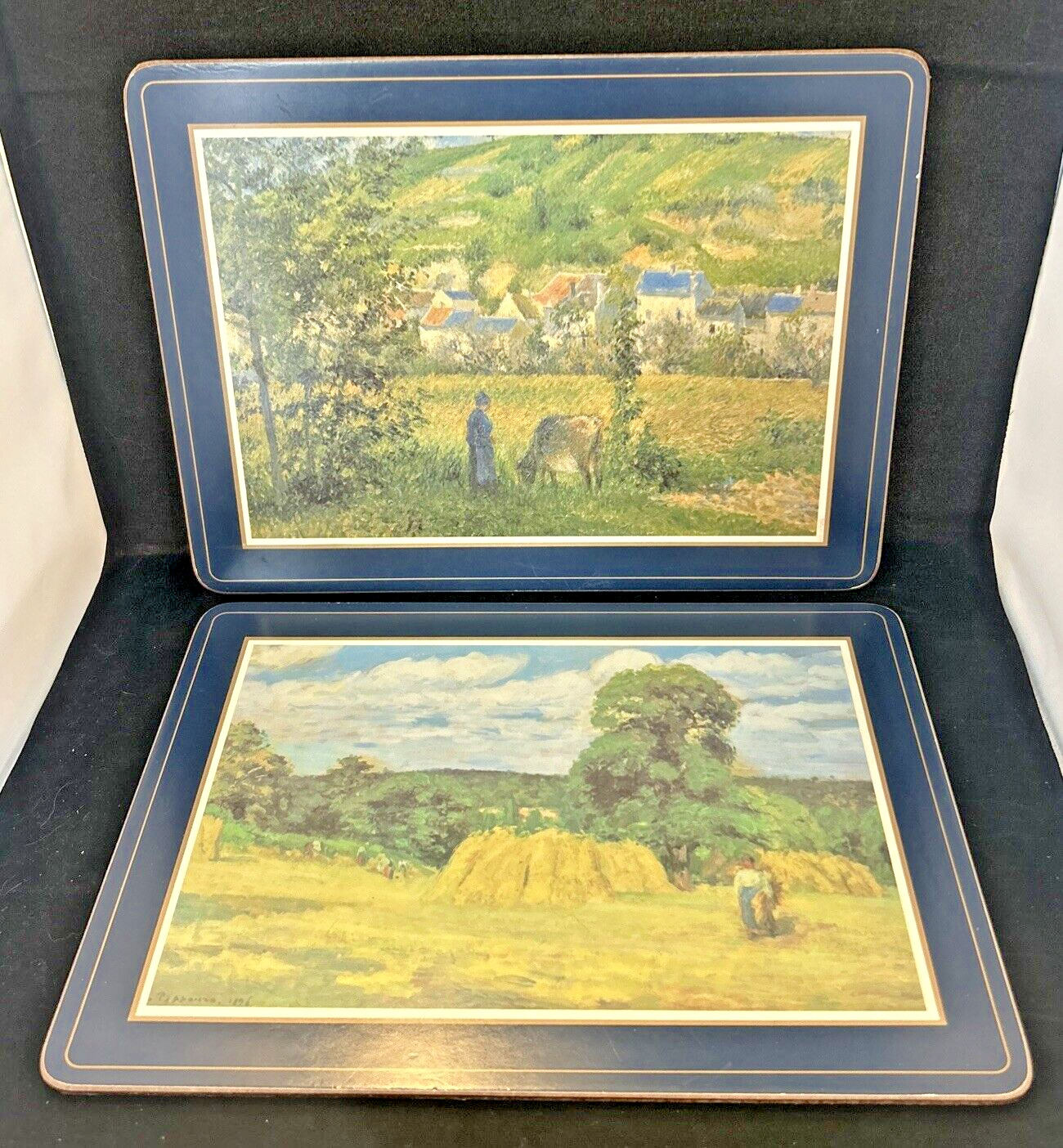 Pimpernel Placemats Set of 2 Cork Back Impressionist Art Pissarro