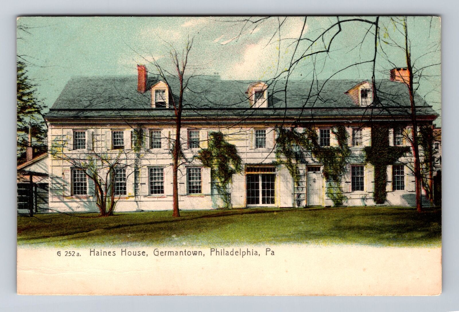Germantown PA-Pennsylvania, Haines House, Antique Souvenir Vintage Postcard