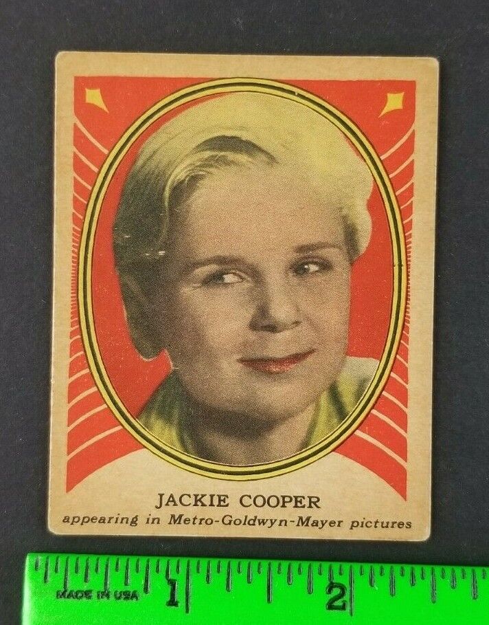 Centered 1938 Jackie Cooper Hollywood Movie Stars R68 Shelby Gum Card #12