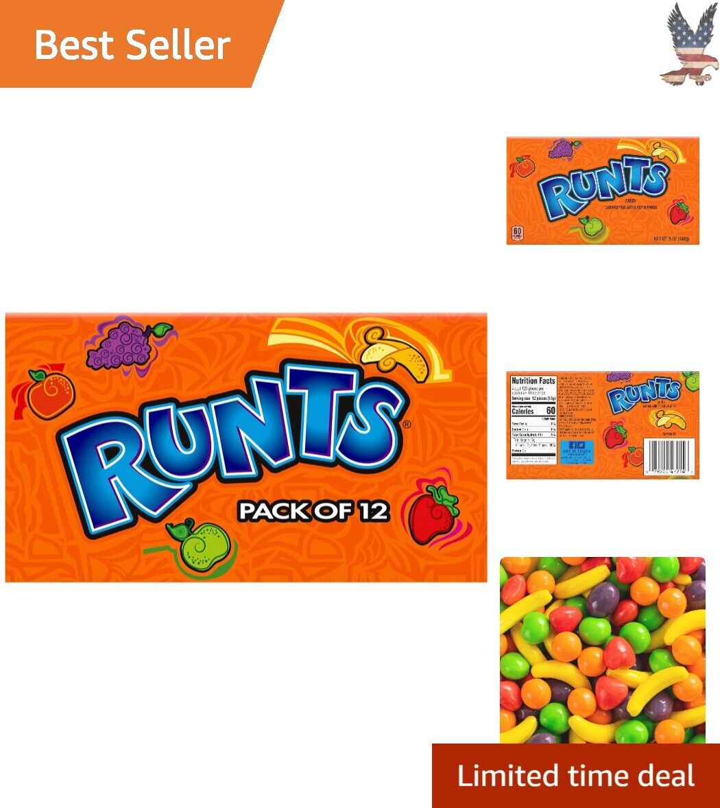 Classic Whimsical Runts Candy - Bursting with Fruity Flavor - 5 Ounce Pack 12
