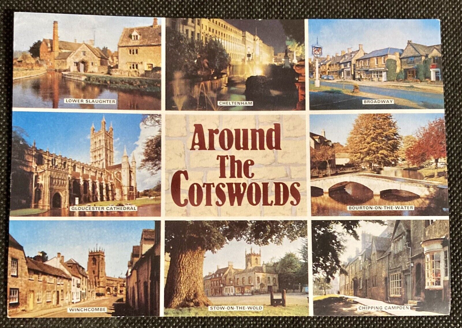 Vintage Around the Cotswolds Postcard, Glocestershire, UK