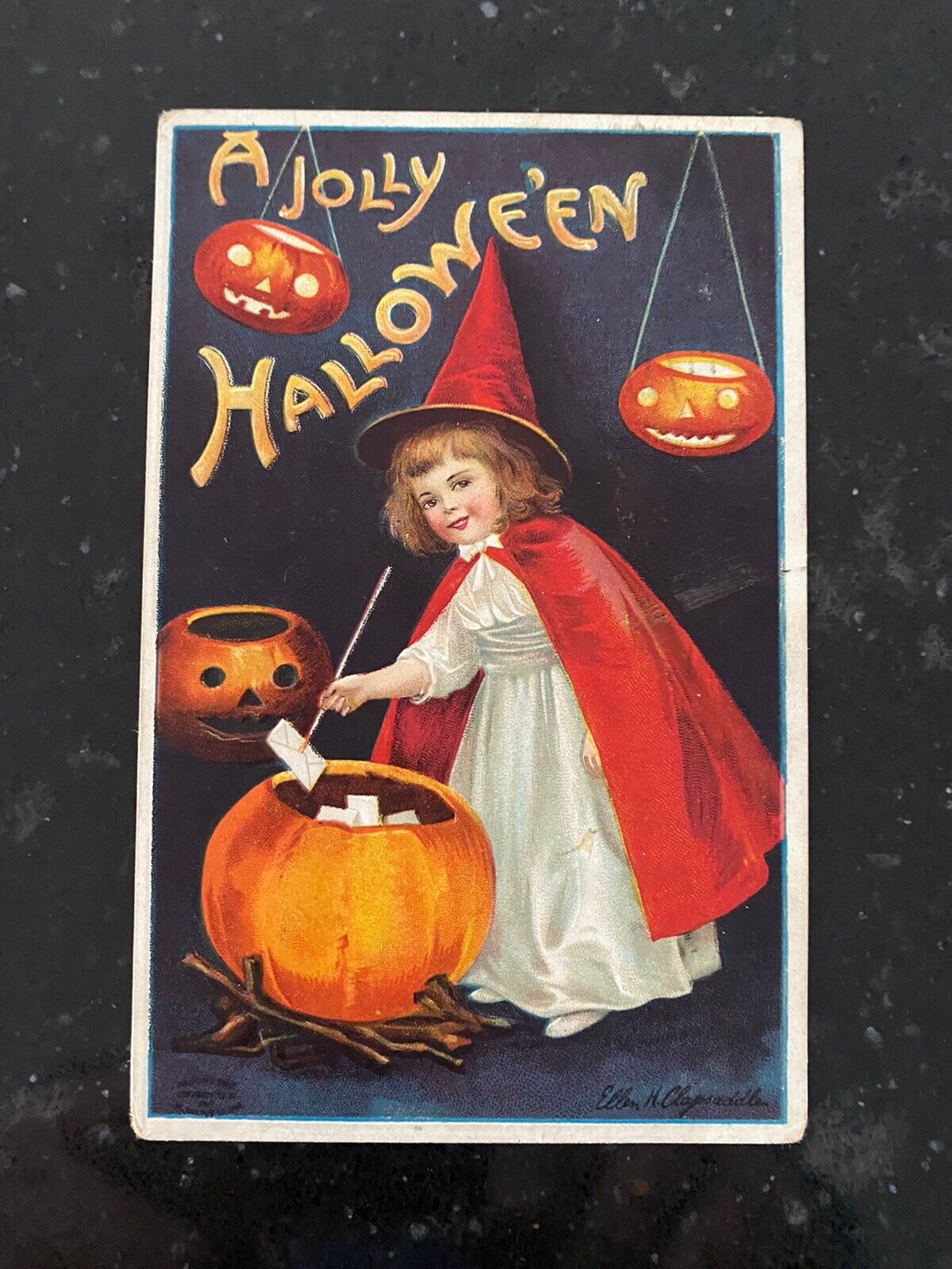 Vintage Halloween Postcard,Ellen Clapsaddle 