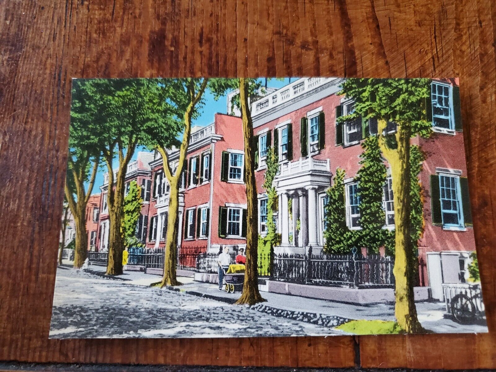Vintage Color Postcard Starbuck Houses Nantucket Massachusetts 3 Bricks Bx1-2