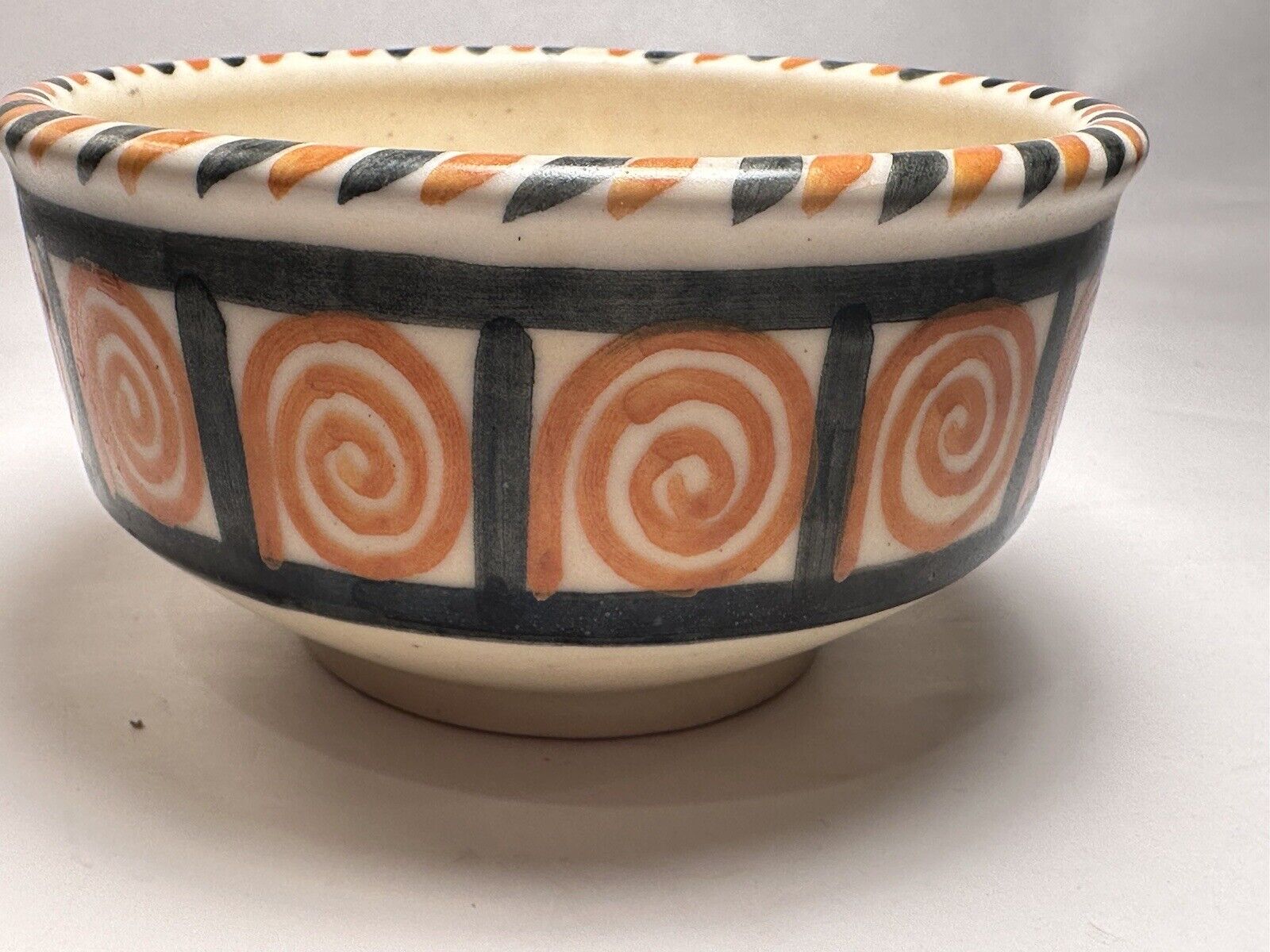 Vintage Old Handmade Talavera Bowl Signed Made In Spain