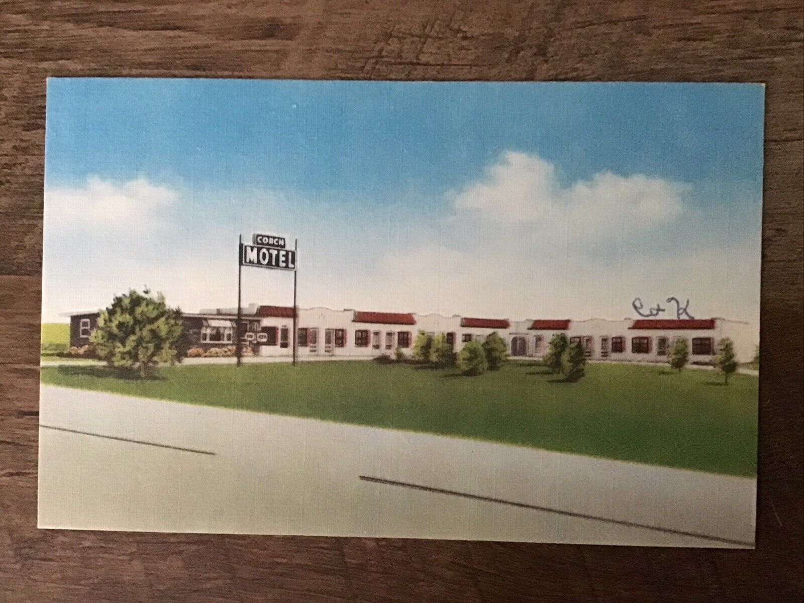 The Coach Motel Roadside America  Rhinelander Wisconsin Linen Unposted Postcard