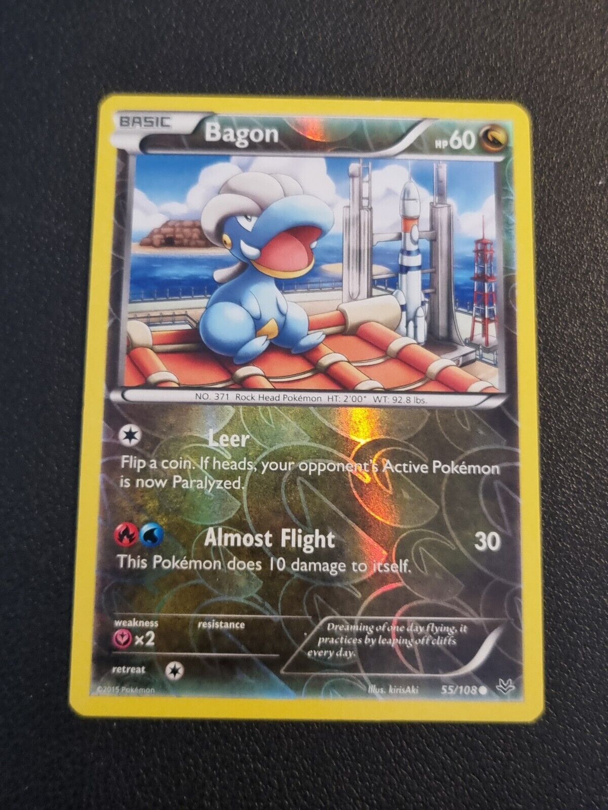 Pokemon TCG Card - XY Roaring Skies Reverse Holo Foil - Bagon 55/108