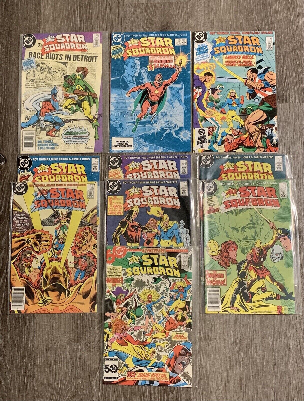 All-Star Squadron Comic Book Lot 10 Issues 40 41 42 43 44 45 46 48 49 50 VF+/NM