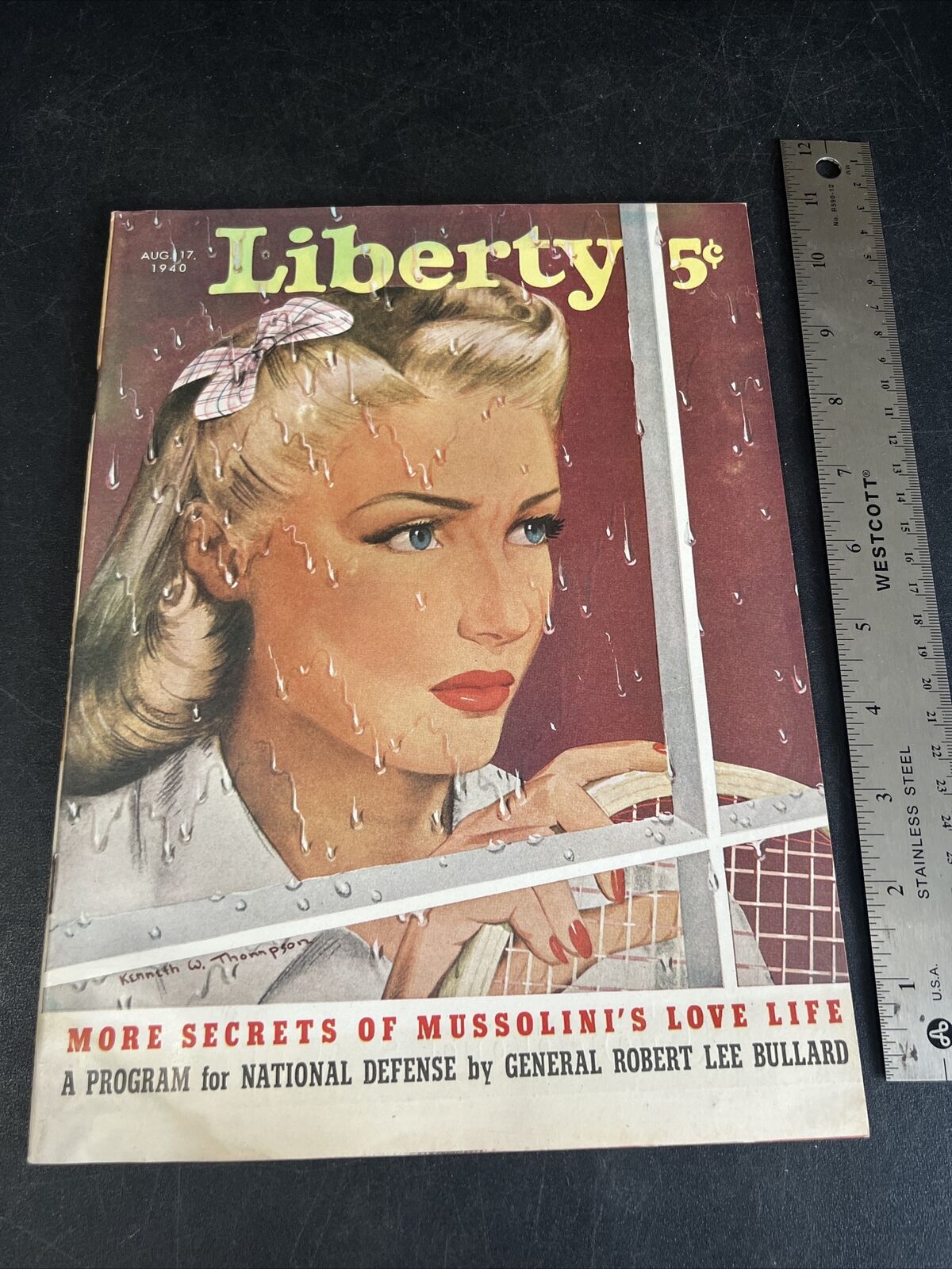 Vintage LIBERTY Pinup Girl Theme Magazine Pre-WWII ERA Mussolinis Love Life 8/40