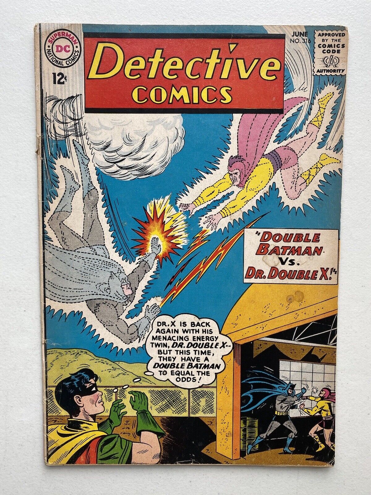 Detective Comics #316 (1963) Silver Age Batman Comic, Double Batman vs. Double X