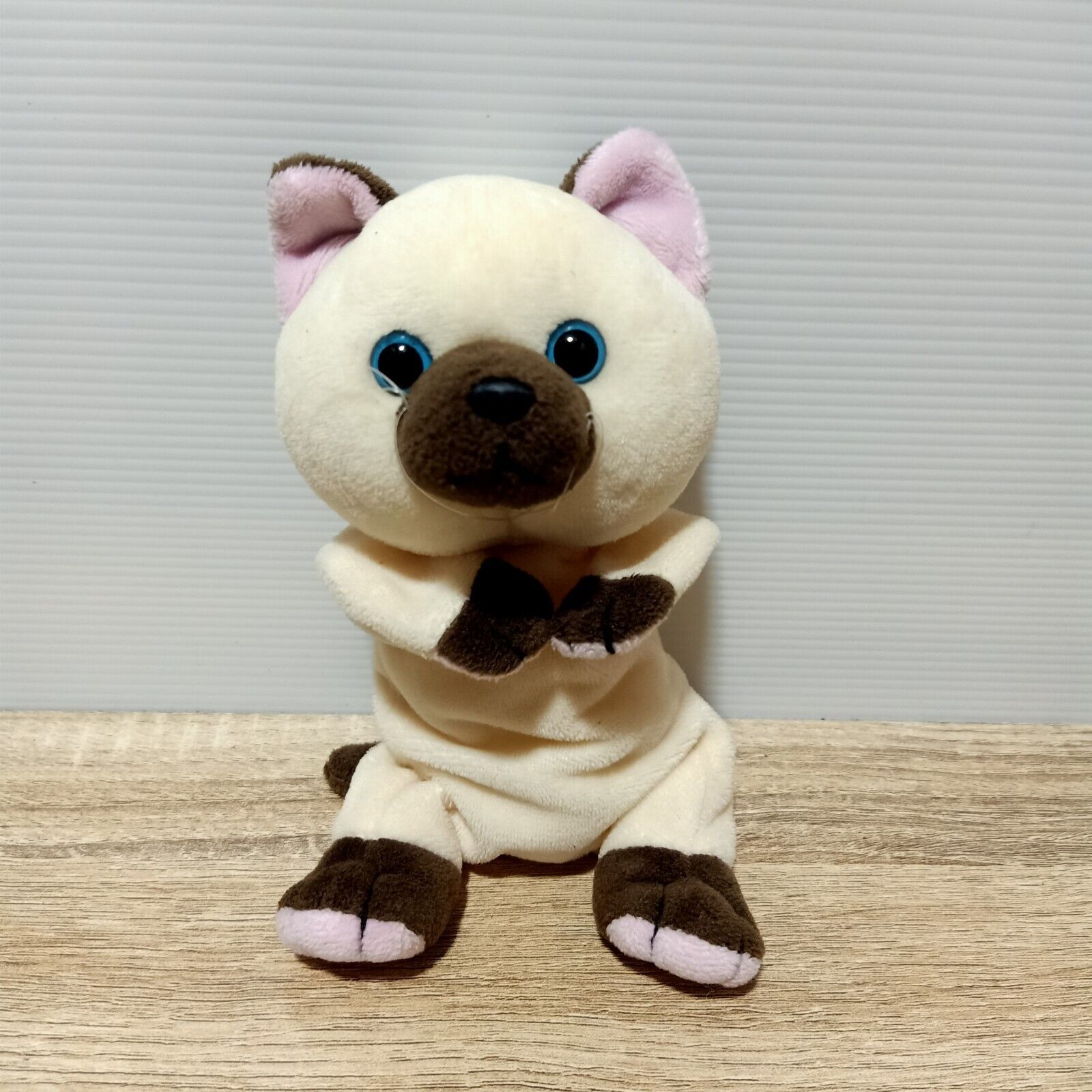 Shinada Company Siamese Cat Floppy Beanie Laying Plush Toy Animal Japan 8\