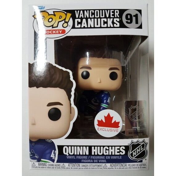 **IN HAND** CANADA EXCLUSIVE Funko Pop VANCOUVER CANUCKS QUINN HUGHES #91 NHL