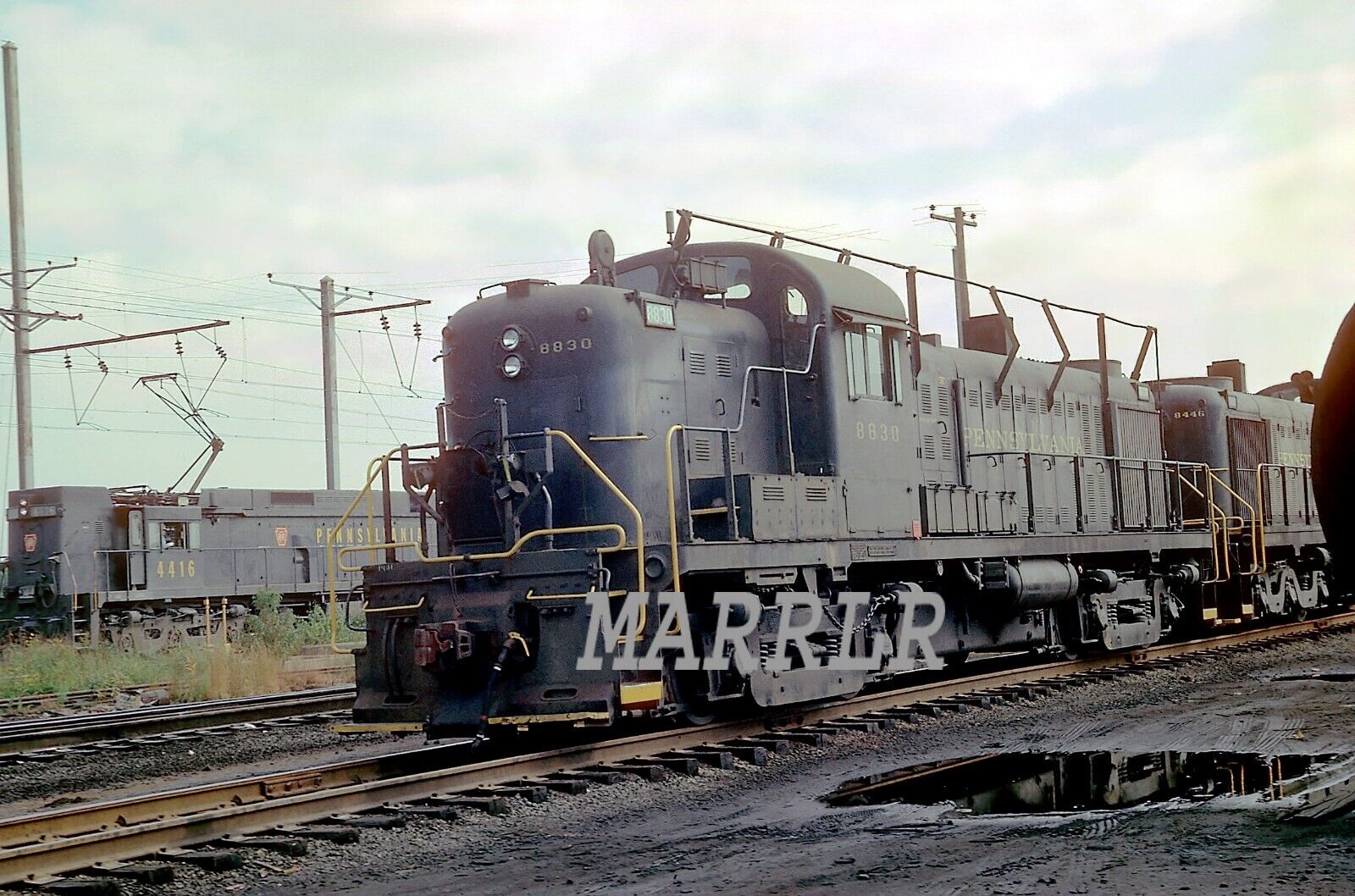 RR LARGE PRINT-PENNSYLVANIA PRR 8830 at Morrisville Pa  9/7/1965