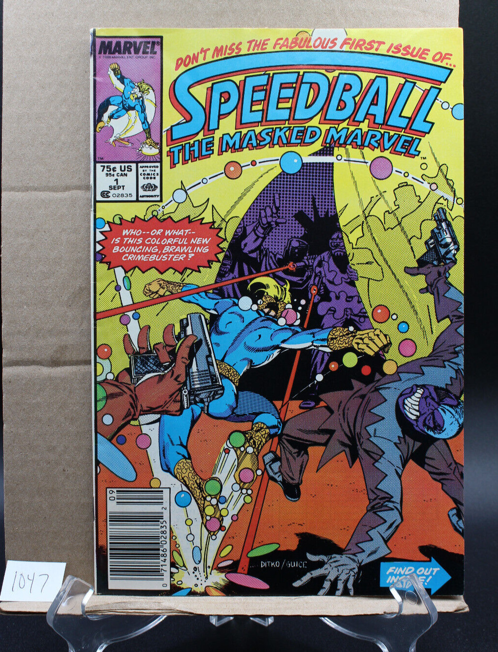 Speedball The Masked Marvel #1 Marvel Sept 1988 VF
