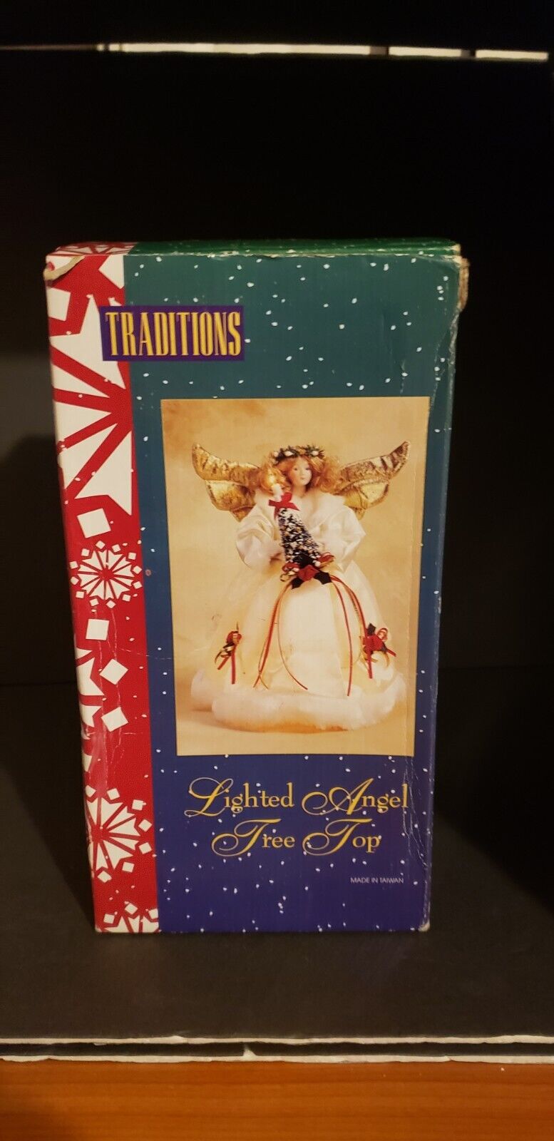 Traditions Lighted Angel Christmas Tree Topper 