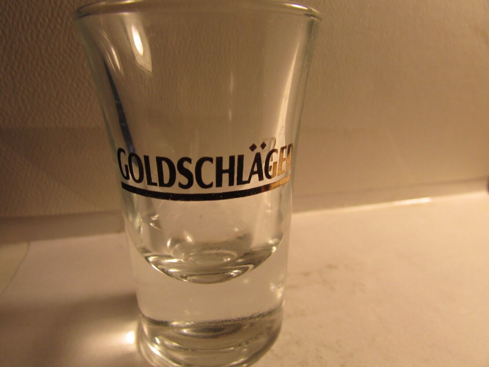 Vintage GOLDSCHLAGER-tapered tequila shotglass-2 3/4\