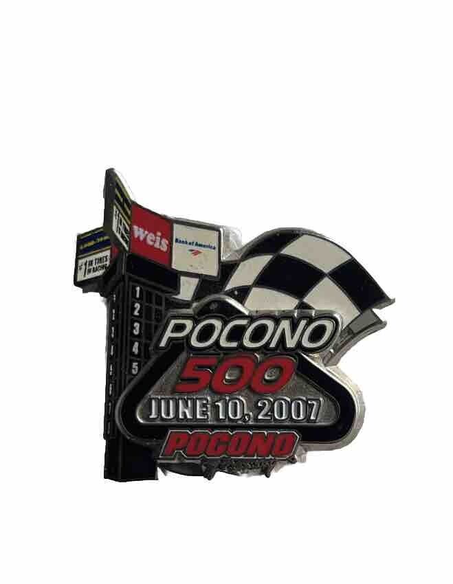 2007 Pocono 500 NASCAR Raceway Long Pond Pennsylvania Race Racing Lapel Hat Pin