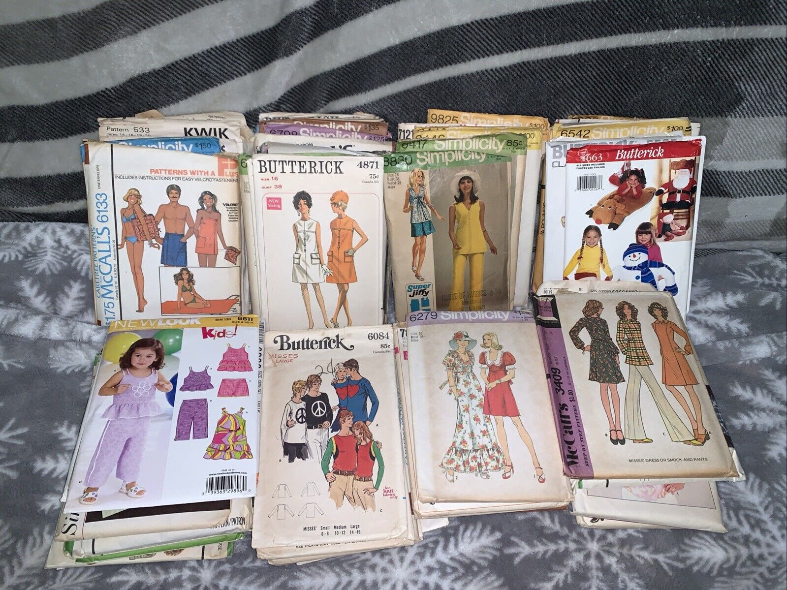 Vtg lot of sewing patterns LOT Of 60 1960-1990 McCall\'s Jiffy Butterick 