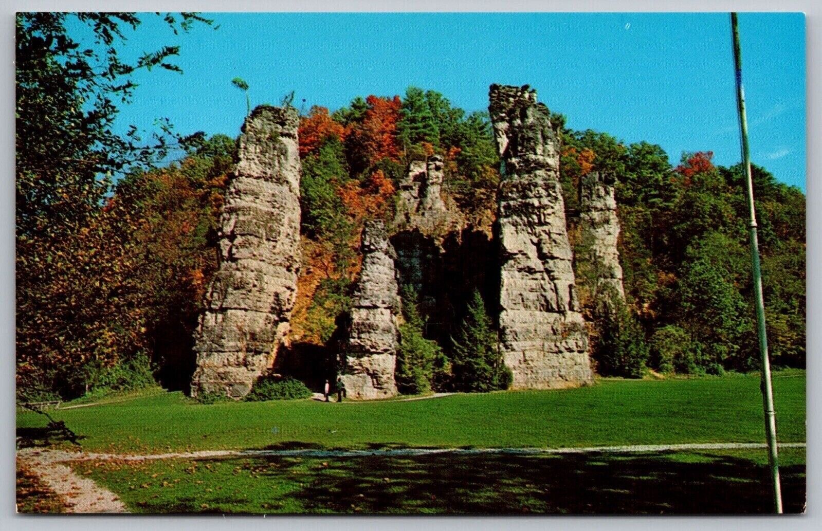 Natural Chimneys Mount Solon Virginia Forest Mountain Rock Formations Postcard