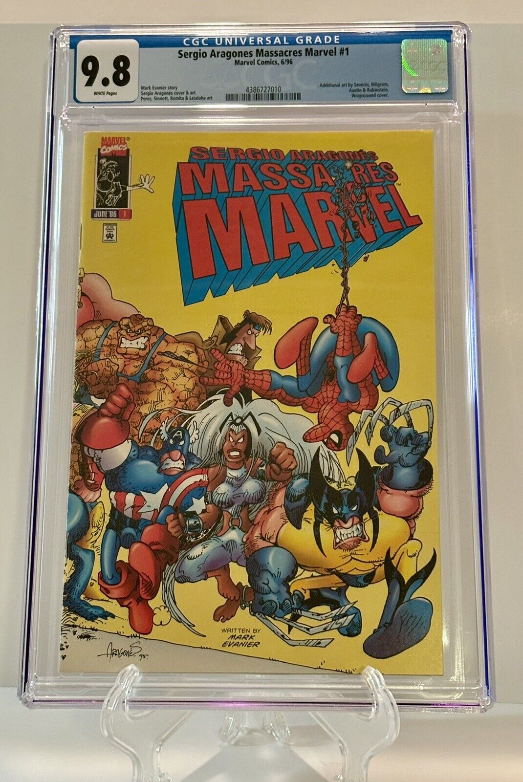 Sergio Aragones Massacres Marvel #1 (1996) 9.8 CGC White Pages Wrap Around Cover