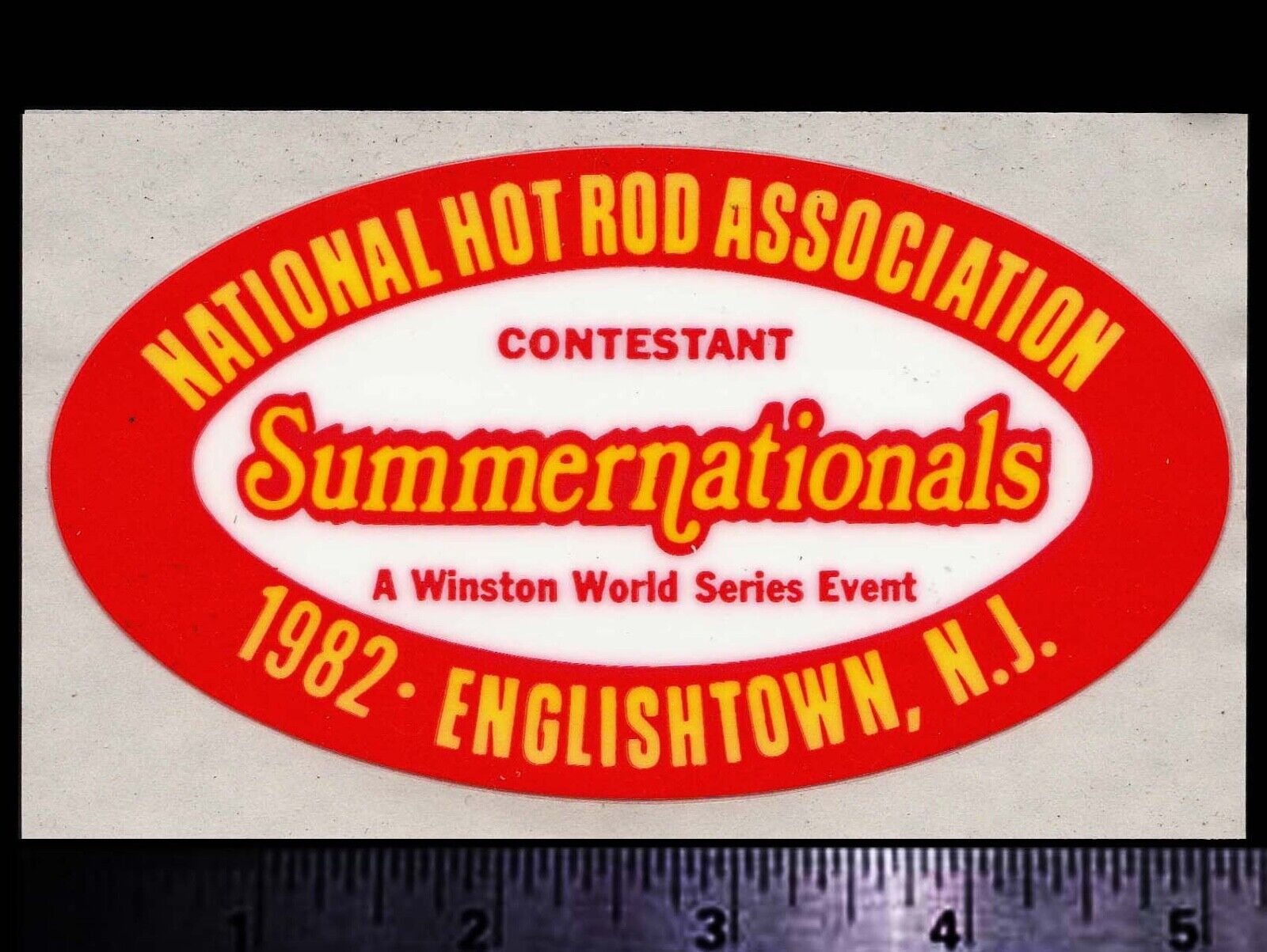 NHRA Summernationals,  Englishtown NJ 1982 Original Vintage Racing Decal/Sticker