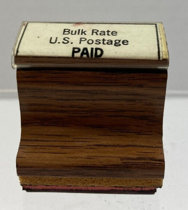 Bulk Rate U.S. Postage Paid Roseville, CA Permit Stamp Office Stamp Vintage
