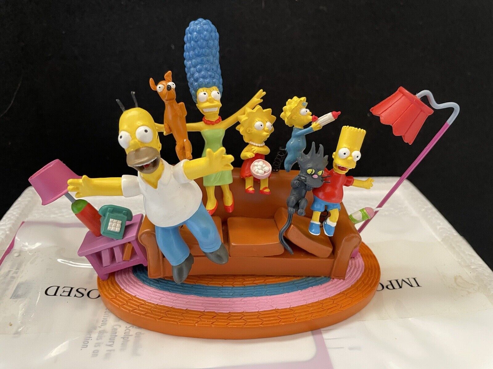 The Simpsons Couch Lift-Off Gag Statue Hamilton Collection New w/ Certificate #8