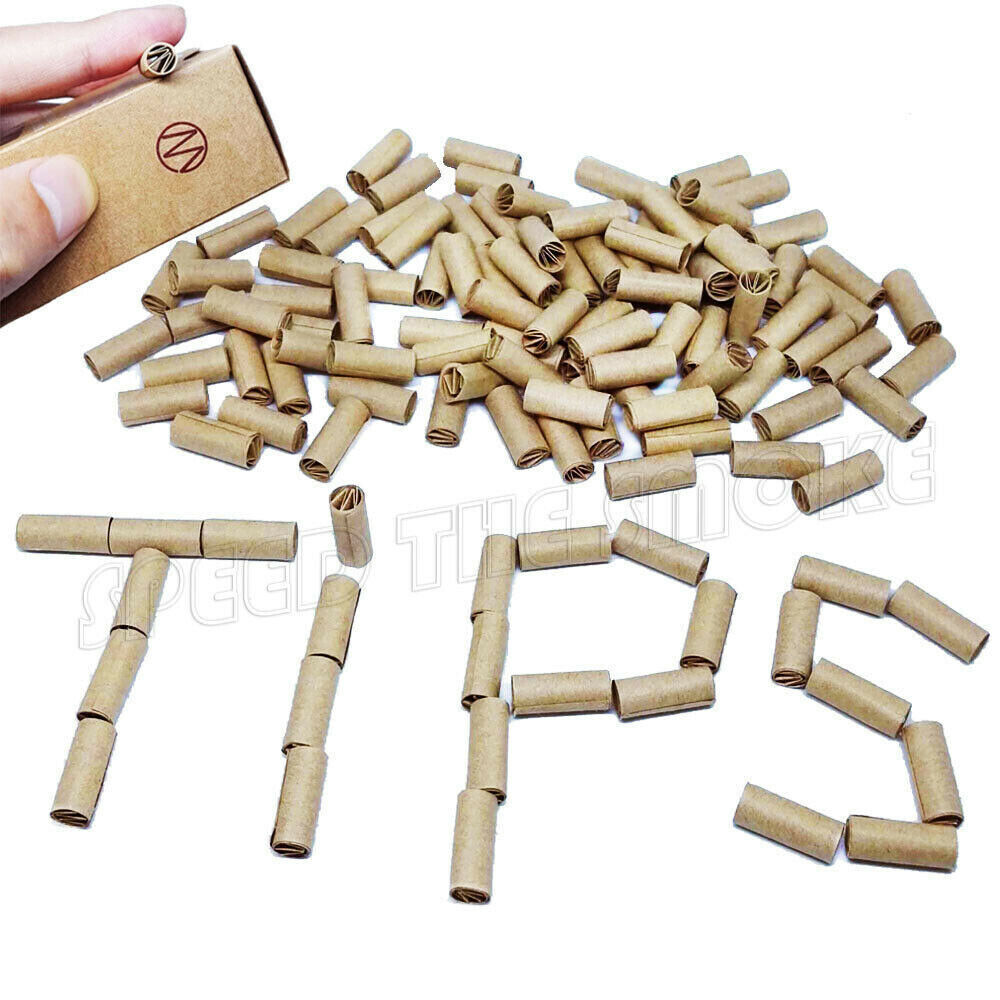 120 Pcs Pre-Rolled Natural Unrefined Cigarette Filter Rolling Paper Tips M-TYPE
