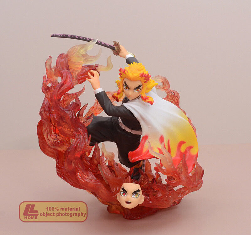 Anime DS Kimetsu no Yaiba Rengoku Kyoujurou Fire Flame Figure Toy Gift