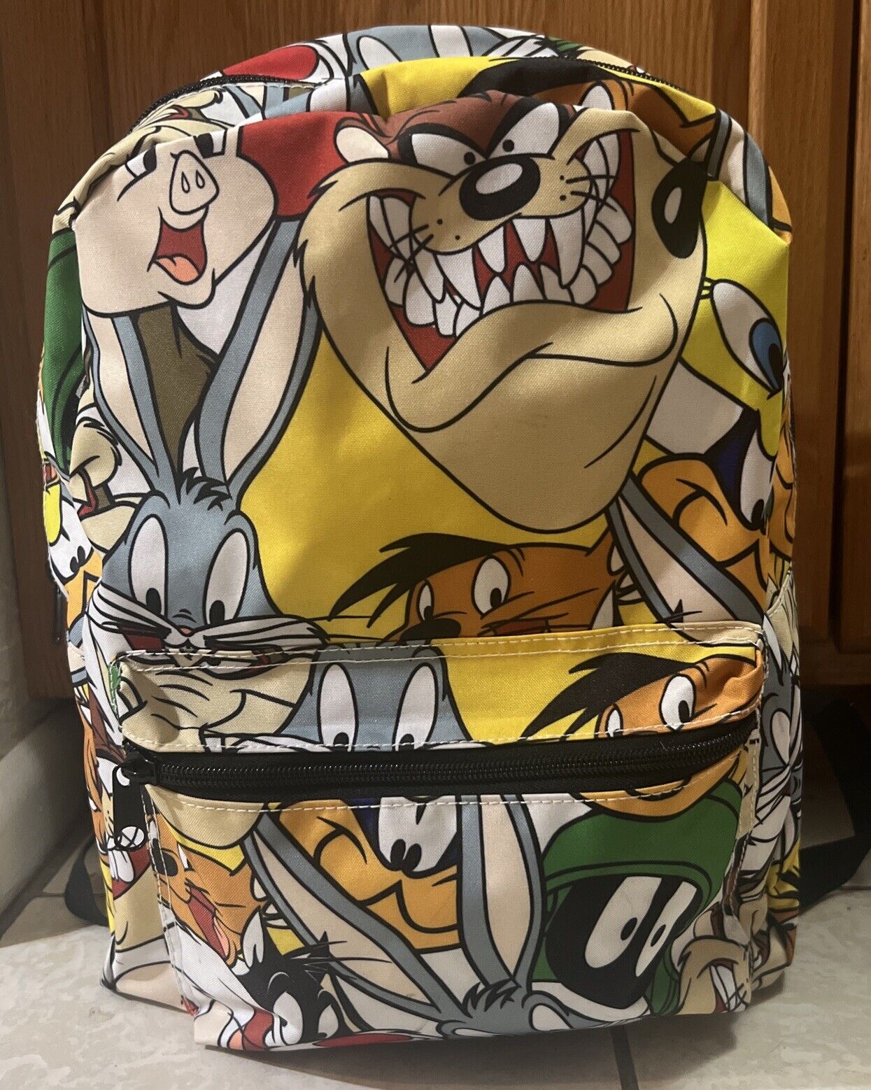 Looney Tunes Cartoon Characters Faces Backpack