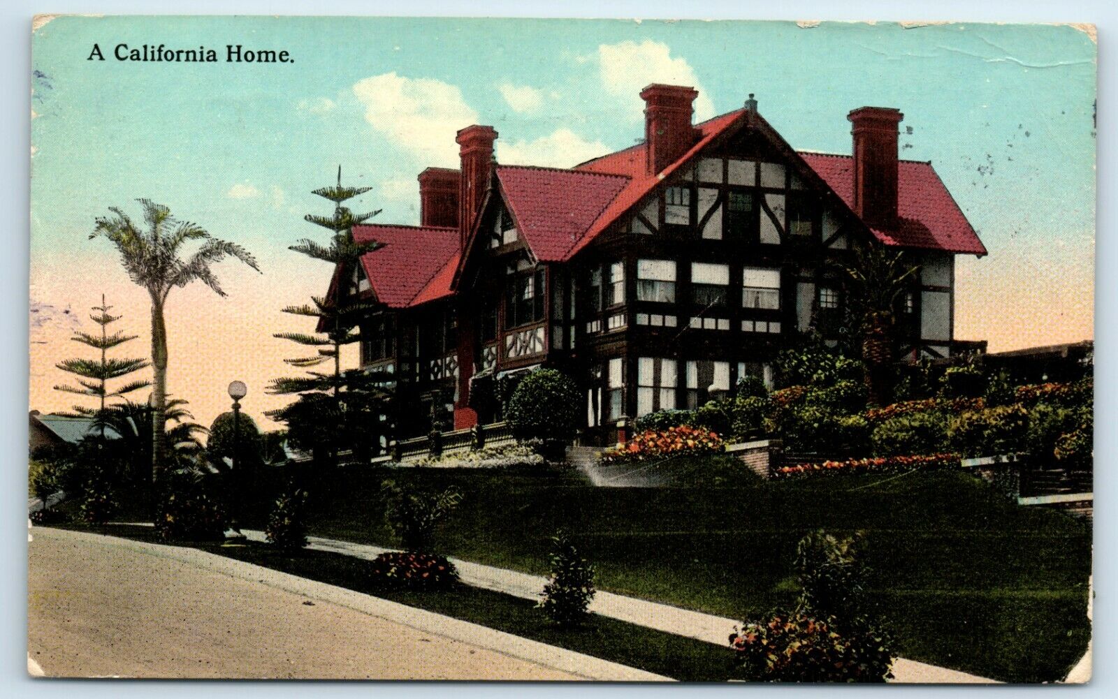 Postcard A California Home 1914 A184