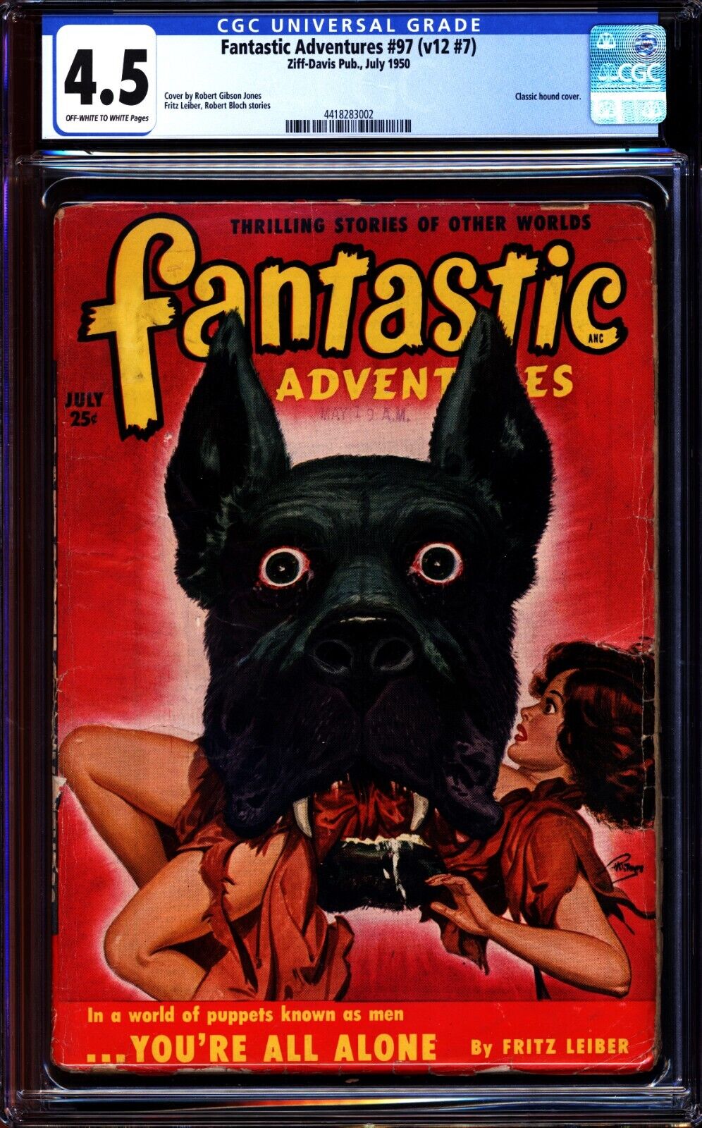 Fantastic Adventures Pulp 97 CGC 4.5 Classic Hound cover Ziff-Davis July 1950
