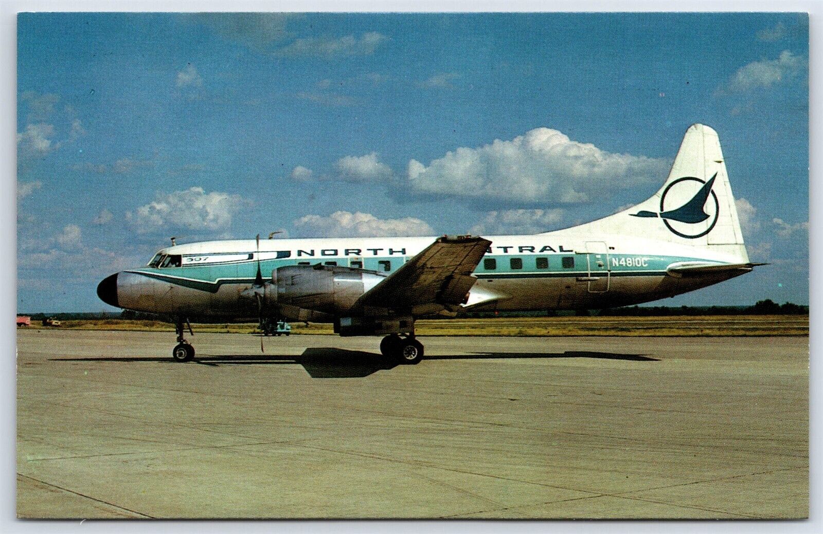 Airplane Postcard North Central Airlines Convair 580 FF8