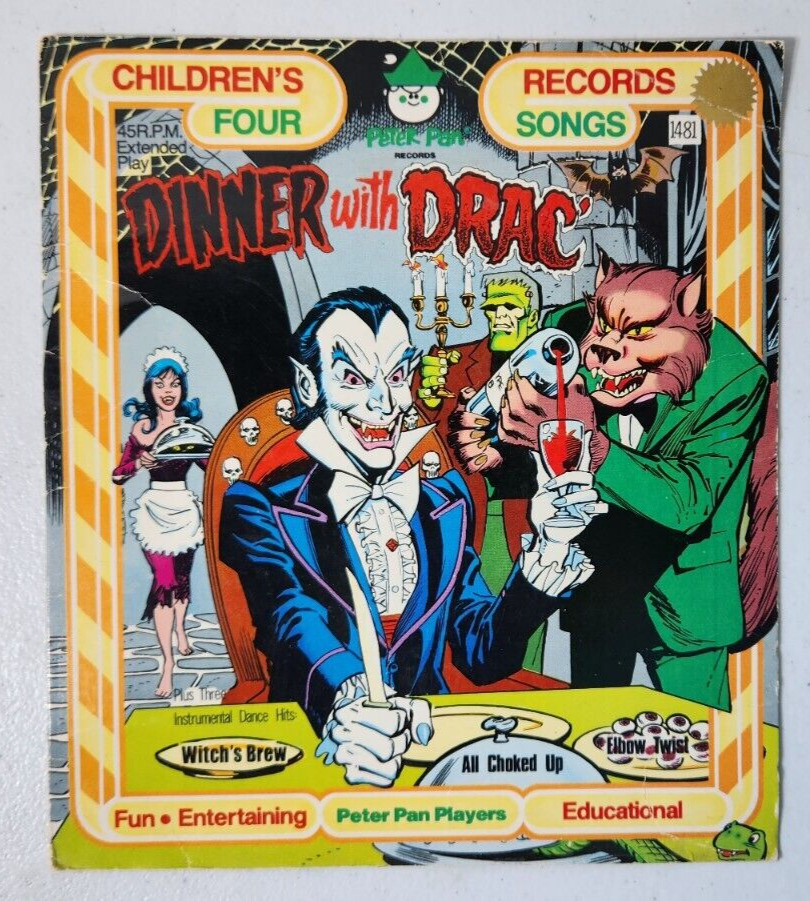 Vintage Peter Pan Records Dinner With Drac COVER ONLY