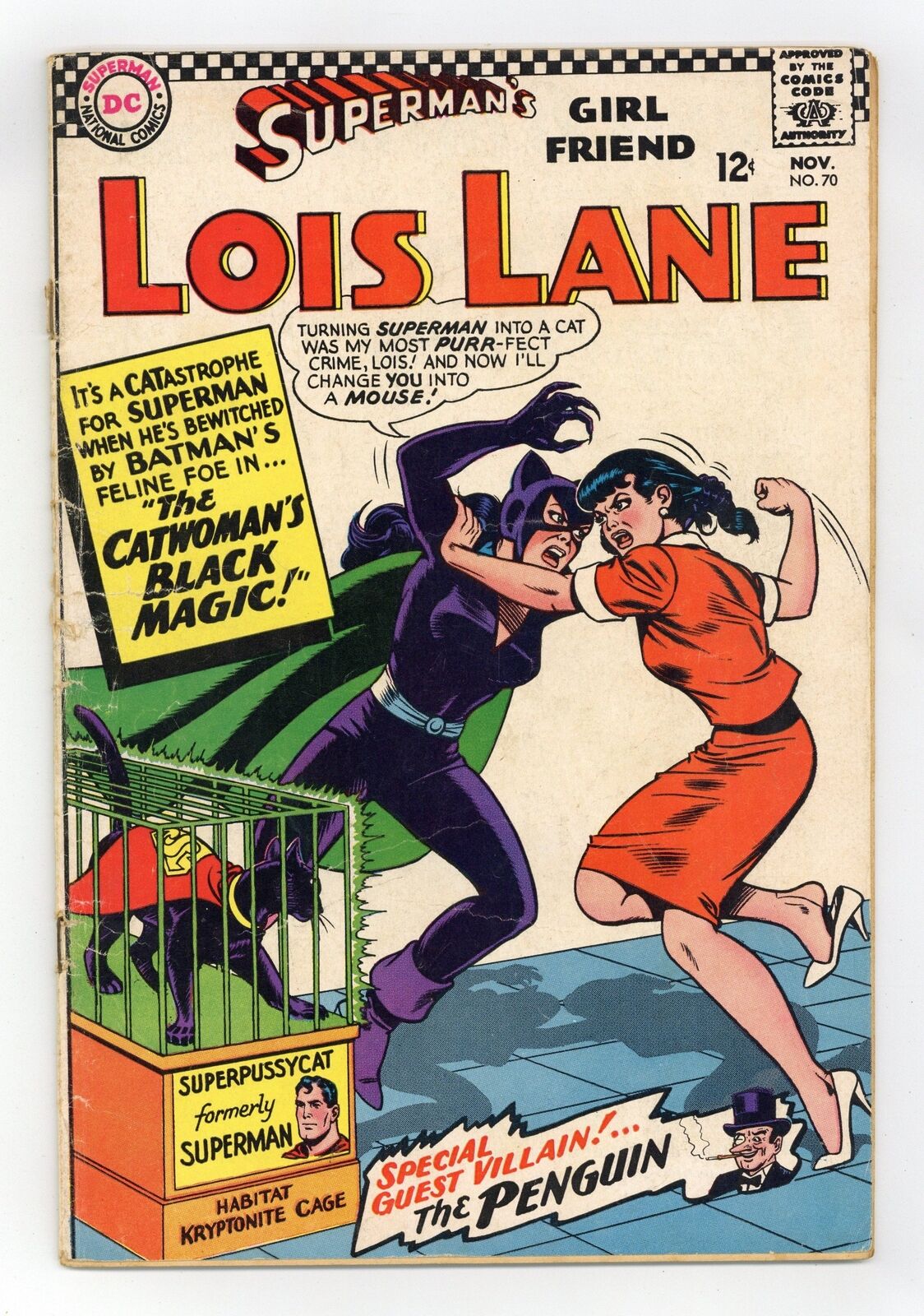 Superman's Girlfriend Lois Lane #70 GD 2.0 1966 1st SA app. Catwoman
