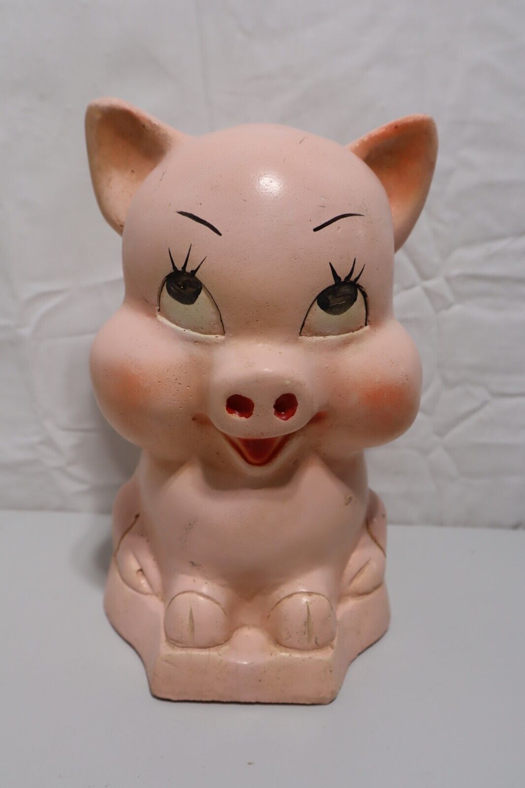 Vintage 50’s Chalkware Piggy Bank Piggy 8 1/2