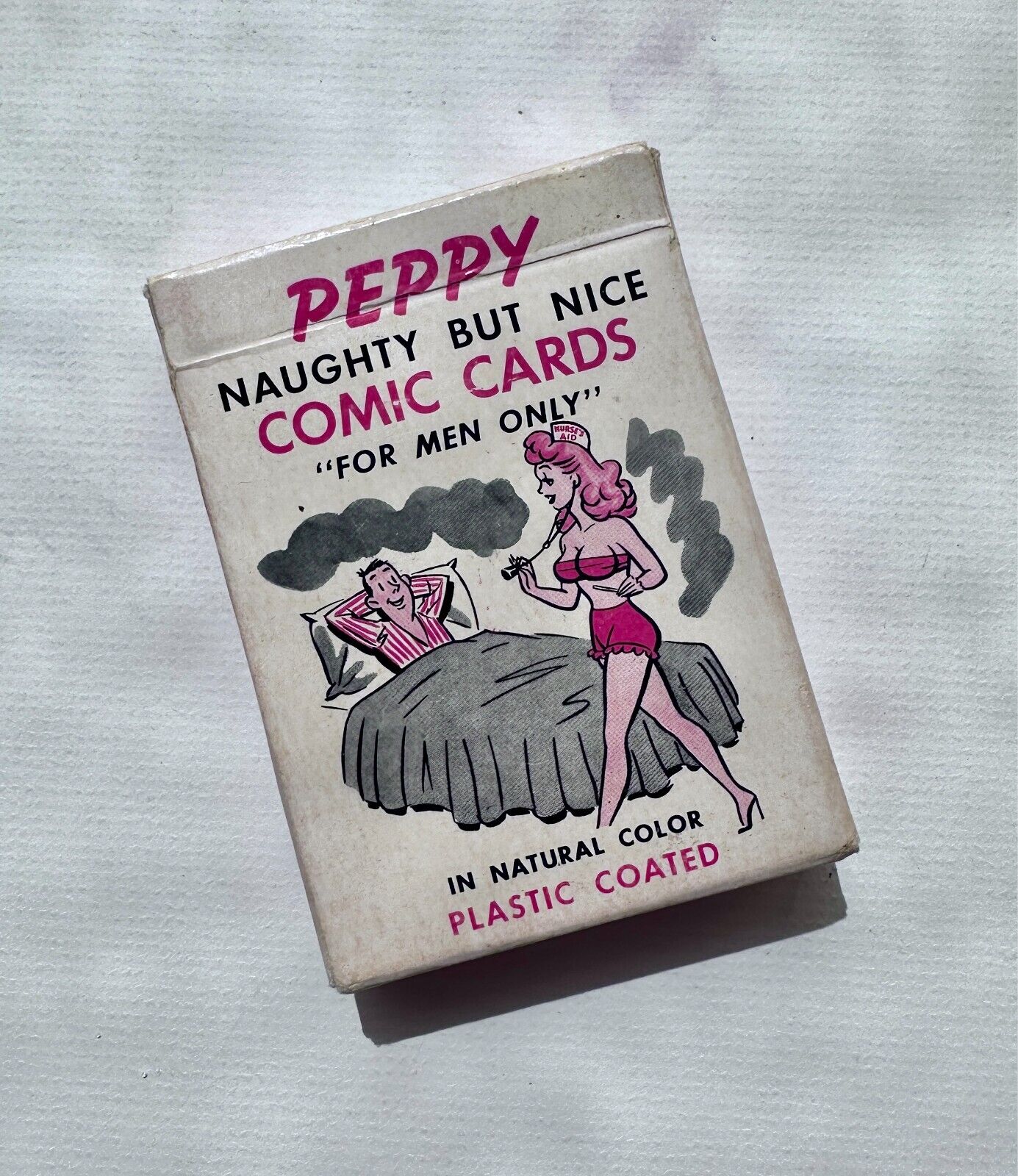 Vintage Complete Peppy Naughty But Nice Playing Cards Deck In Original Box