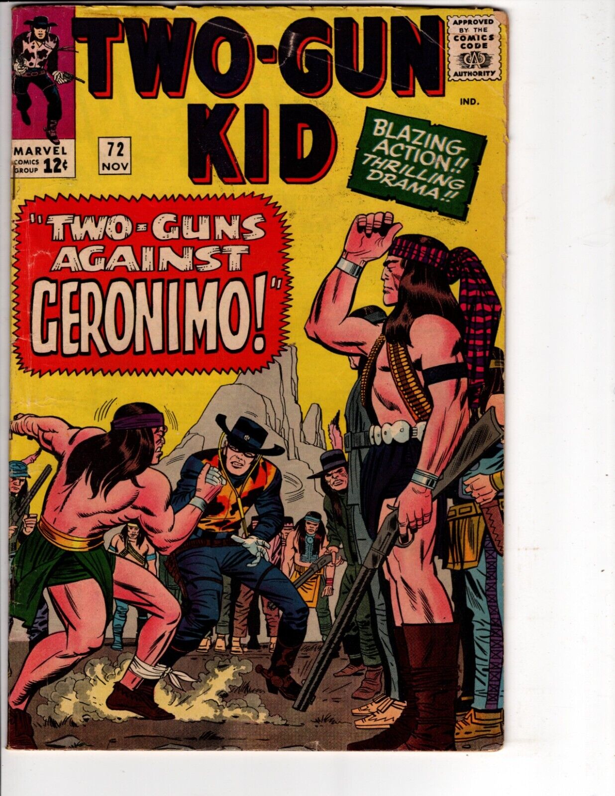Two-Gun Kid #72 Western Comic Book Marvel 1964 Stan Lee / Dick Ayers Vs Geronimo