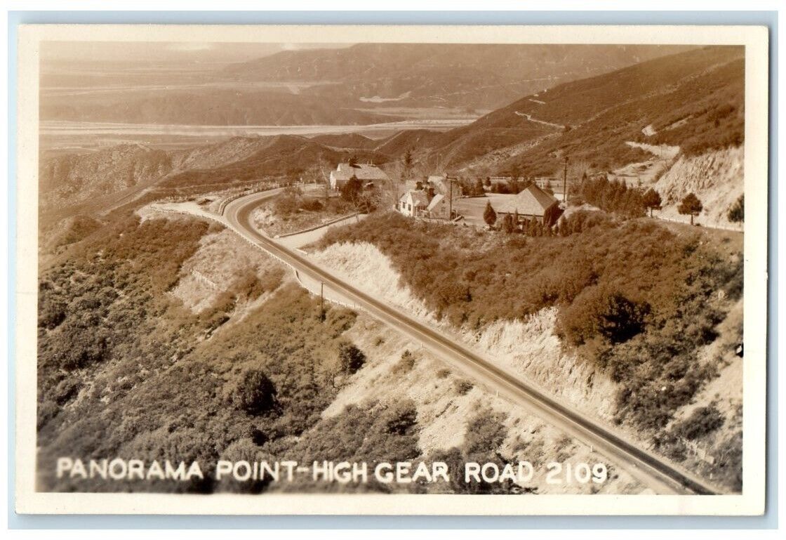 c1940\'s Panorama Point High Gear Road San Bernardino CA RPPC Photo Postcard