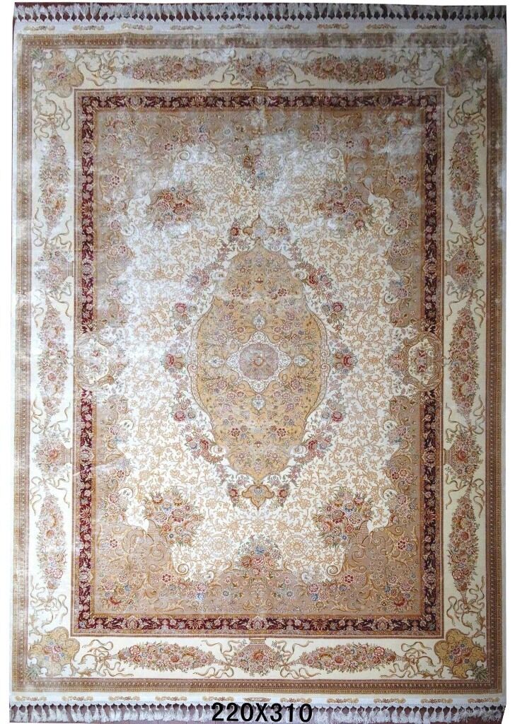 Ivory - Off-White French Aubusson Rug Art Silk Hand-Knotted Rug 7\' X 10\' Silk